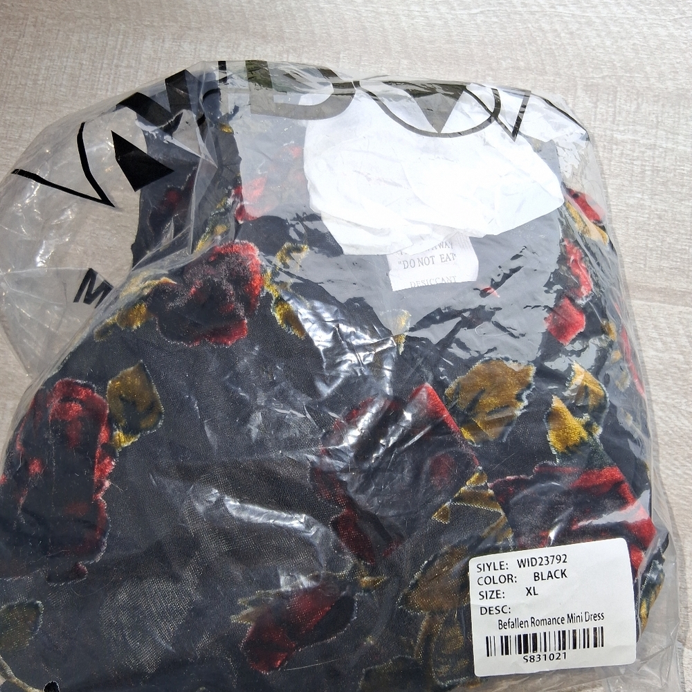 Dolls Kill Black Floral Mini Dress - Picture 11 of 12